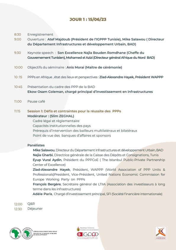 Programme du séminaire PPP